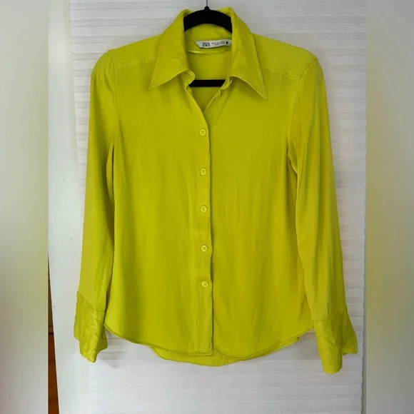 Zara Satin Effect Blouse Size M - Picture 4 of 8